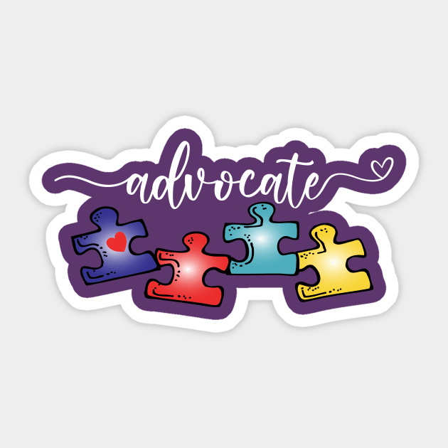 Advocate puzzle autism awareness Sticker by DODG99